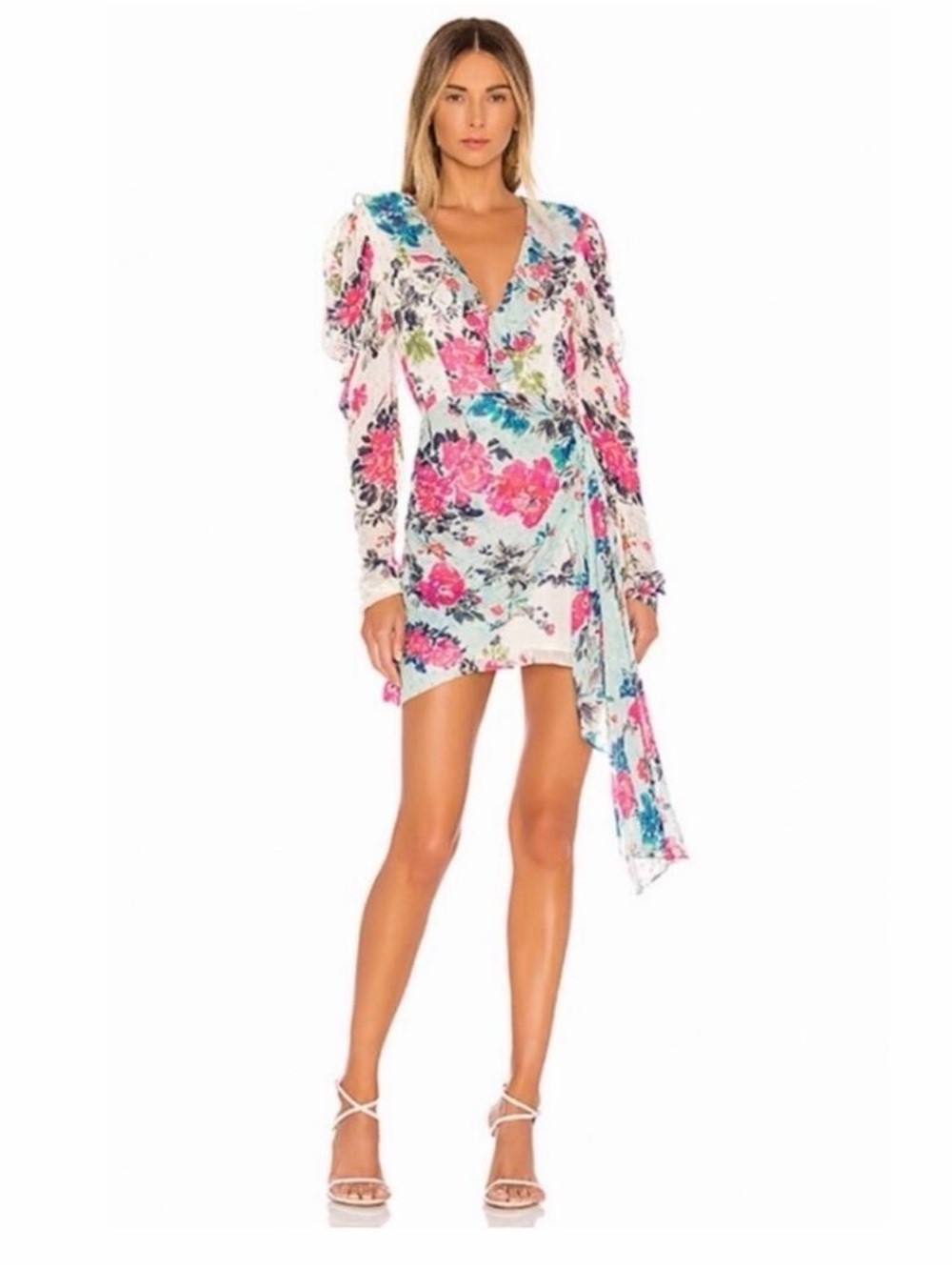 Rococo Sand Xandra Dress in Off White Powder Blue S